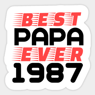 T-shirt Best papa 1987 Sticker